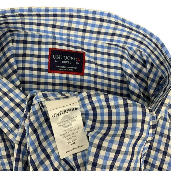UNTUCKIT Simmons Check Button Down Long Sleeve Shirt - Picture 2 of 6